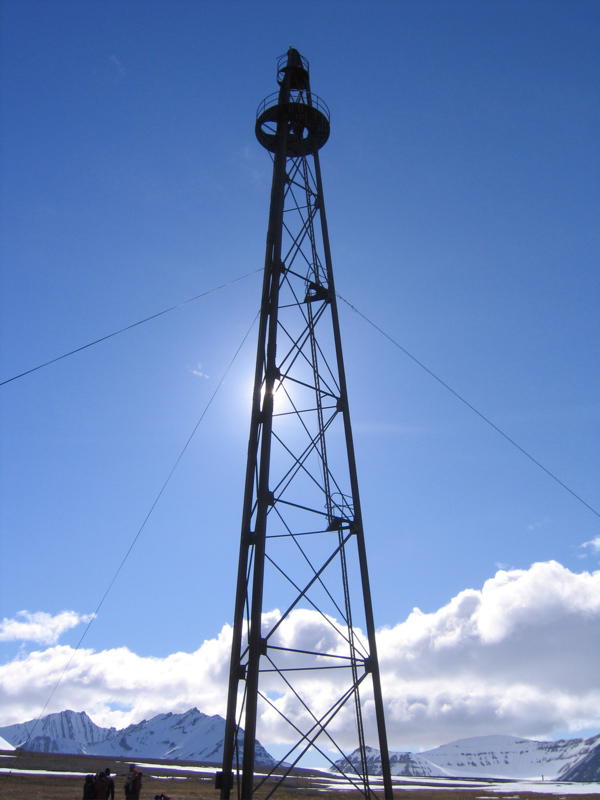 The mast used as anchor for the airship for the flight tot he North Pole